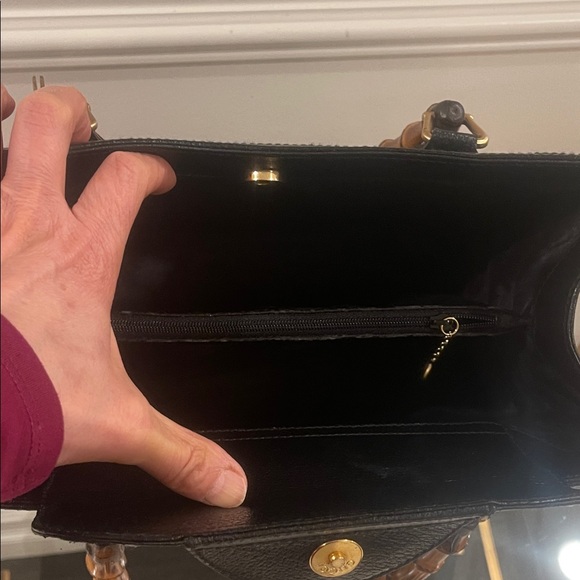 Gucci Diana Black Leather Bamboo Tote Bag - Picture 15 of 17